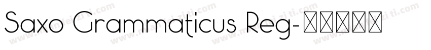 Saxo Grammaticus Reg字体转换